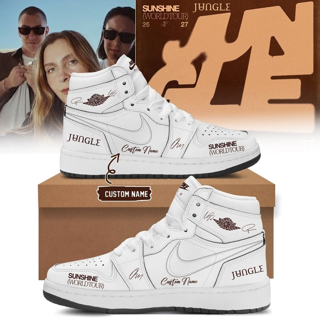 Personalized Jungle Sunshine World Tour 2026 27 Signed White Sneakers Jungle Band Merch Gifts