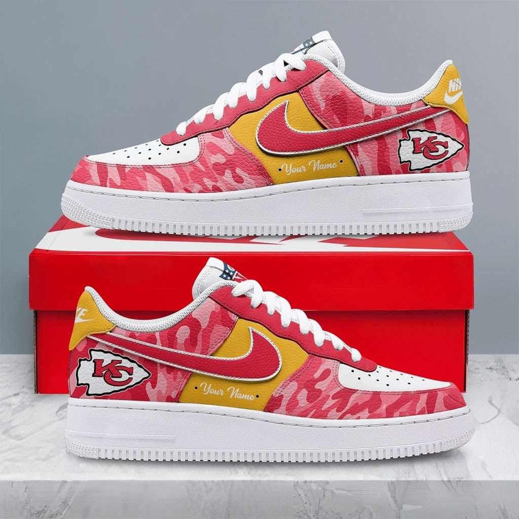 Personalized Kansas City Chiefs End Zone Energy Sneakers KC Chiefs Merch Good Football Gifts