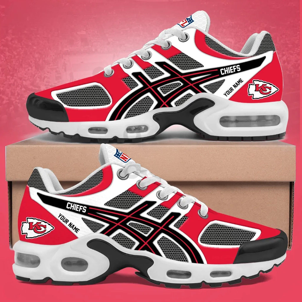 Personalized Kansas City Chiefs Shoes Game Day Sneakers KC Chiefs Merch Football Themed Gifts