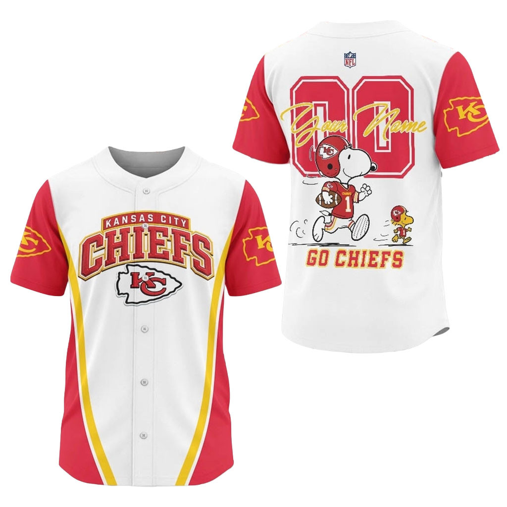 Personalized Kansas City Chiefs X Snoopy Ultimate Game Day Jersey KC Chiefs Merch Fan Gifts