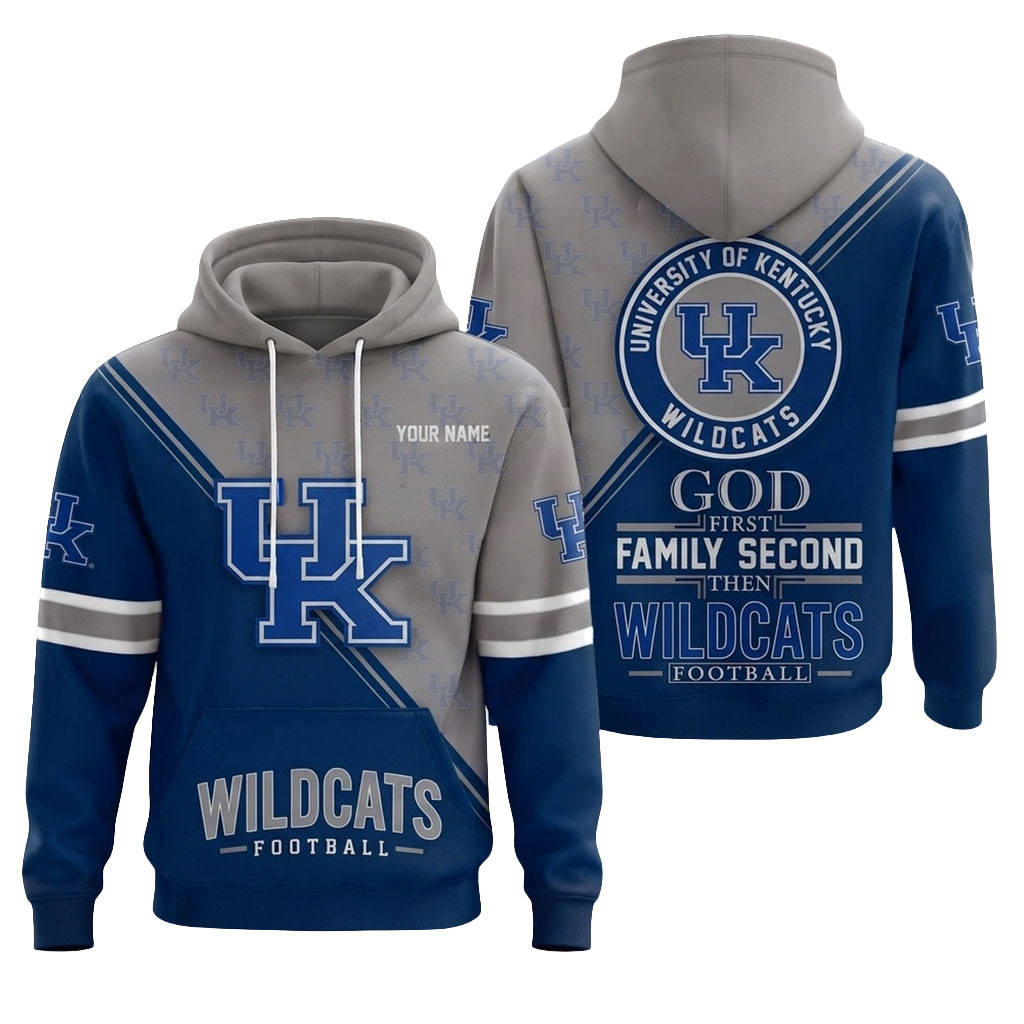 Personalized Kentucky Wildcats 2026 Faith Family Football Hoodie Kentucky Wildcats Merch Gifts