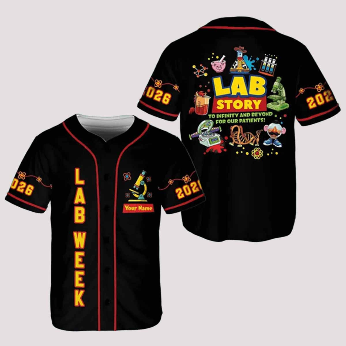 Personalized Lab Week Lab Story Baseball Jersey Personalized Lab Week Lab Story Baseball Jersey