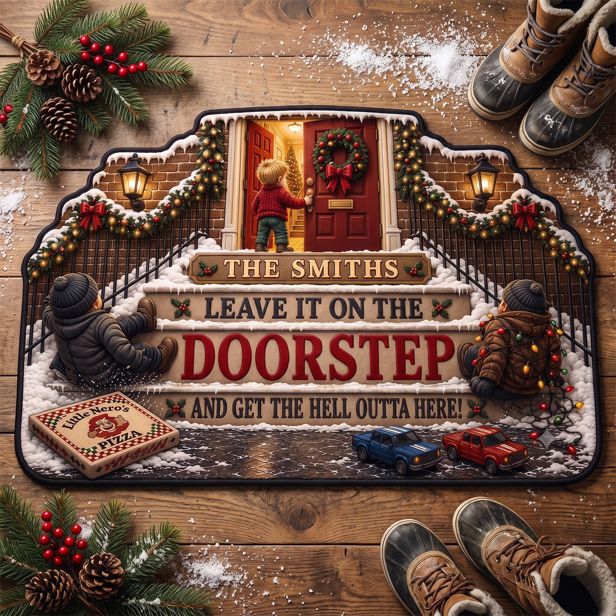 Personalized Leave It On The Doorstep Christmas Doormat Funny Holiday Decor Gifts For Family Personalized Leave It On The Doorstep Christmas Doormat Funny Holiday Decor Gifts For Family