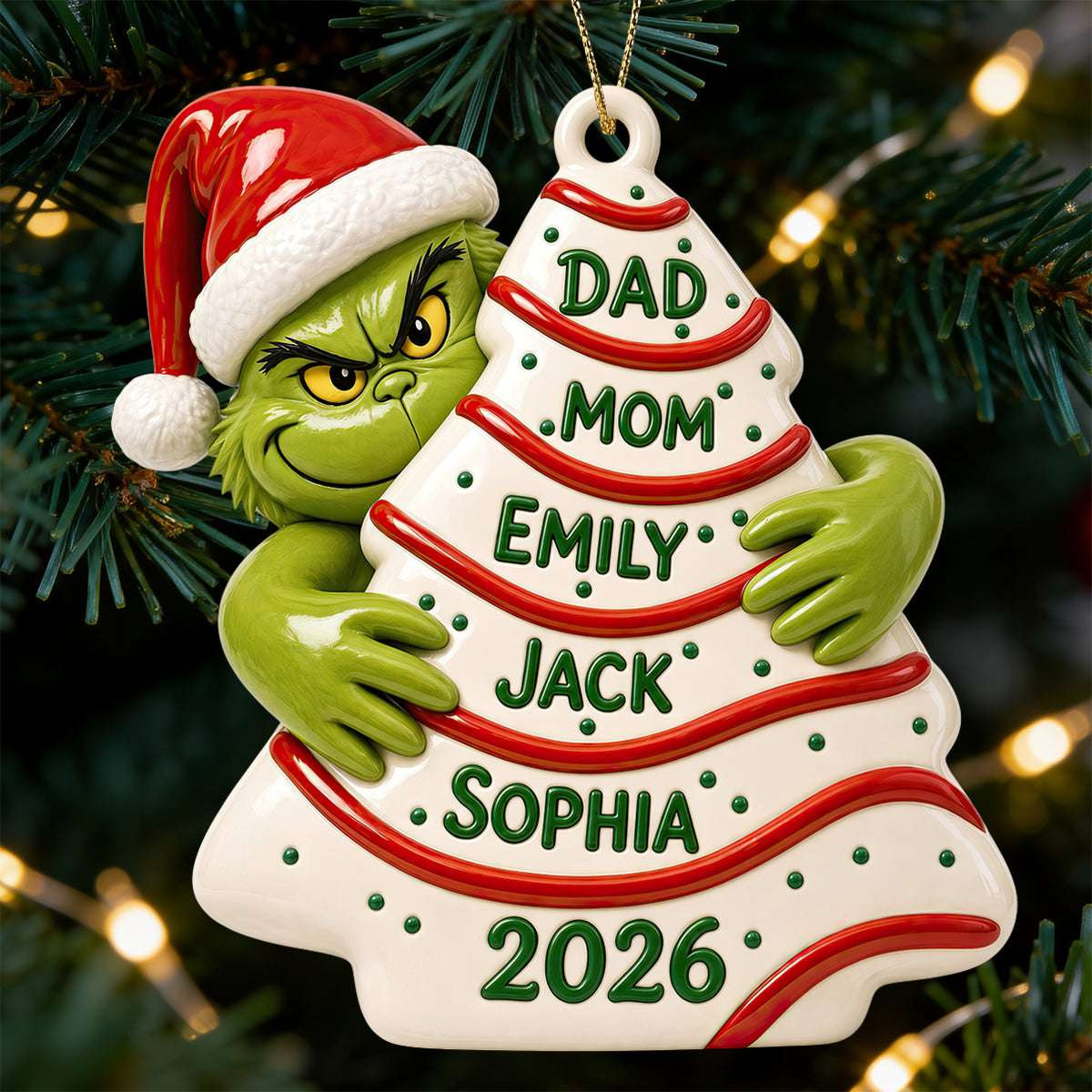 Personalized Little Debbie Family Christmas Ornament Grinch Ornaments Gifts For Family