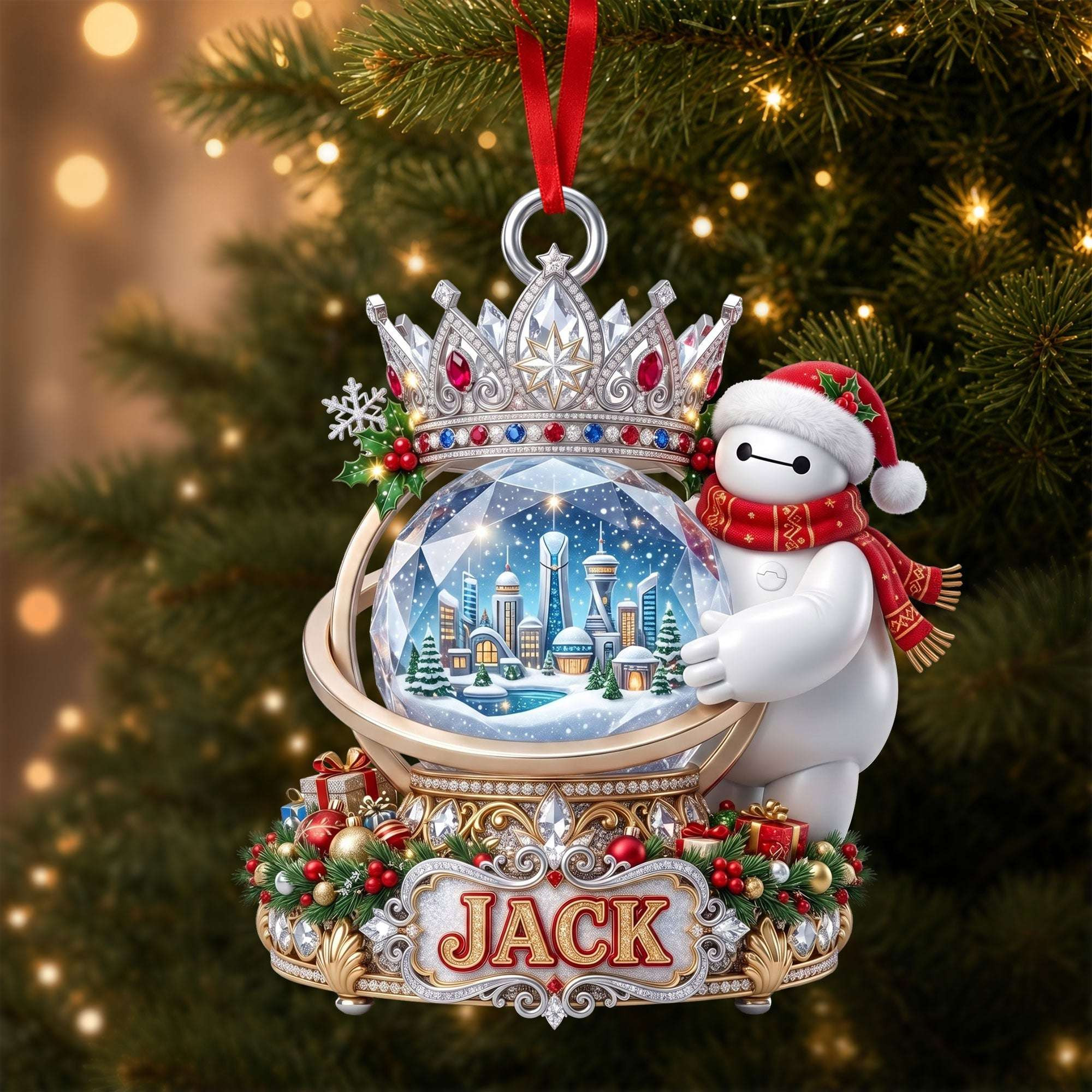 Personalized Lovely Merry Inflatable Robot Acrylic Ornament Christmas Gift For Family Personalized Lovely Merry Inflatable Robot Acrylic Ornament Christmas Gift For Family