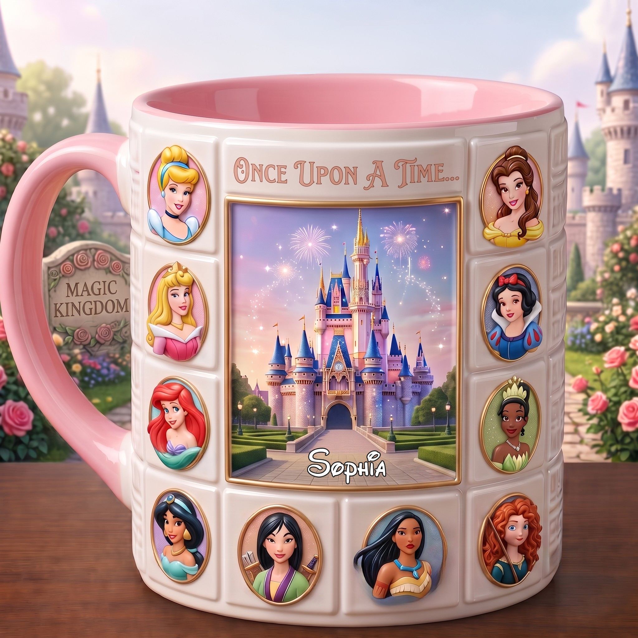 Personalized Magic Kingdom Princess Mug Once Upon A Time Coffee Cup Daughters Gifts Personalized Magic Kingdom Princess Mug Once Upon A Time Coffee Cup Daughters Gifts