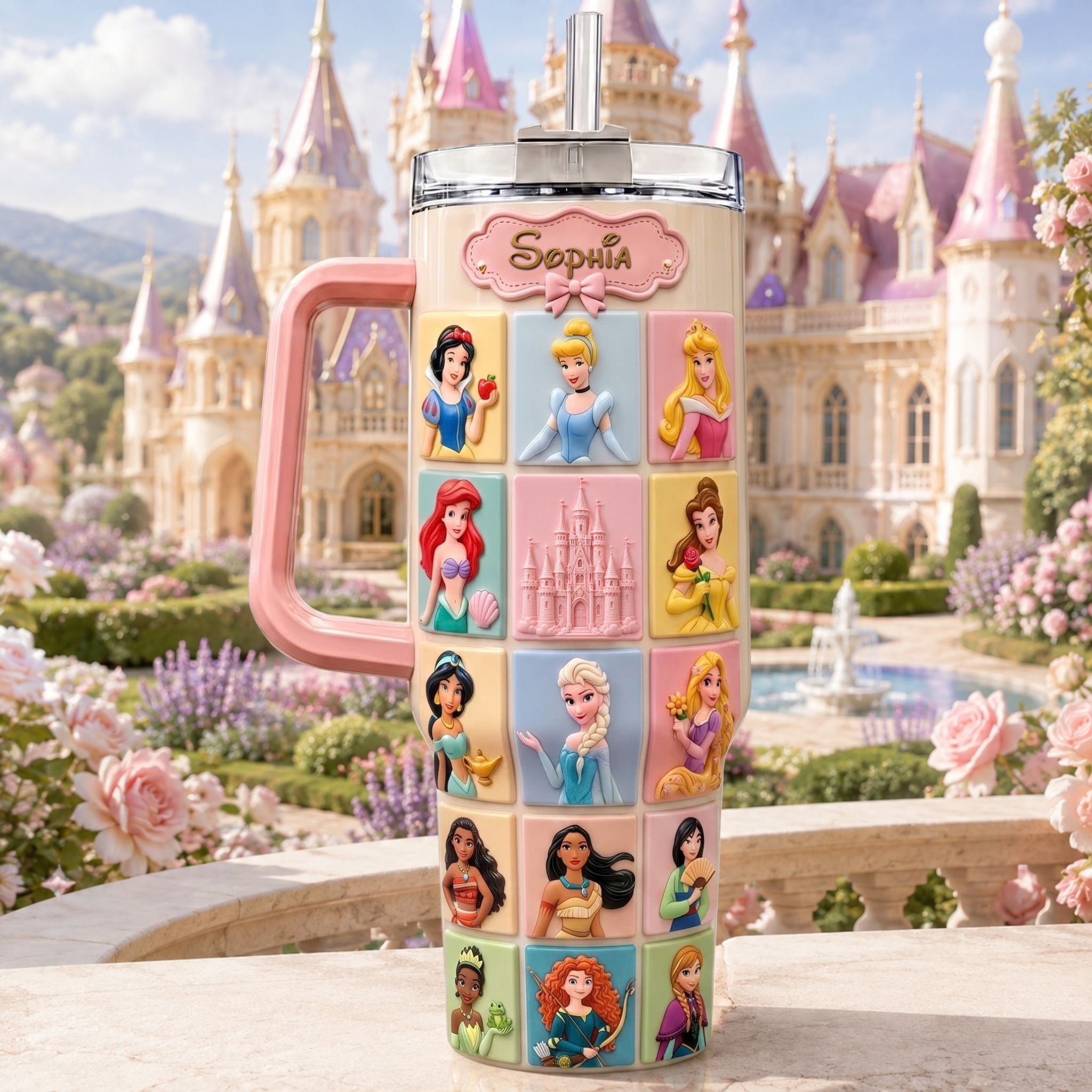 Personalized Magic Princess Tumbler Colorful Travel Cup Best Gift For Daughters Personalized Magic Princess Tumbler Colorful Travel Cup Best Gift For Daughters