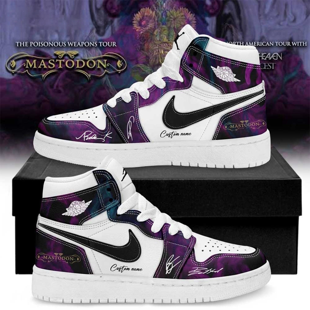 Personalized Mastodon Poisonous Weapons Tour 2026 Hightop Sneakers Mastodon Band Merch Personalized Mastodon Poisonous Weapons Tour 2026 Hightop Sneakers Mastodon Band Merch
