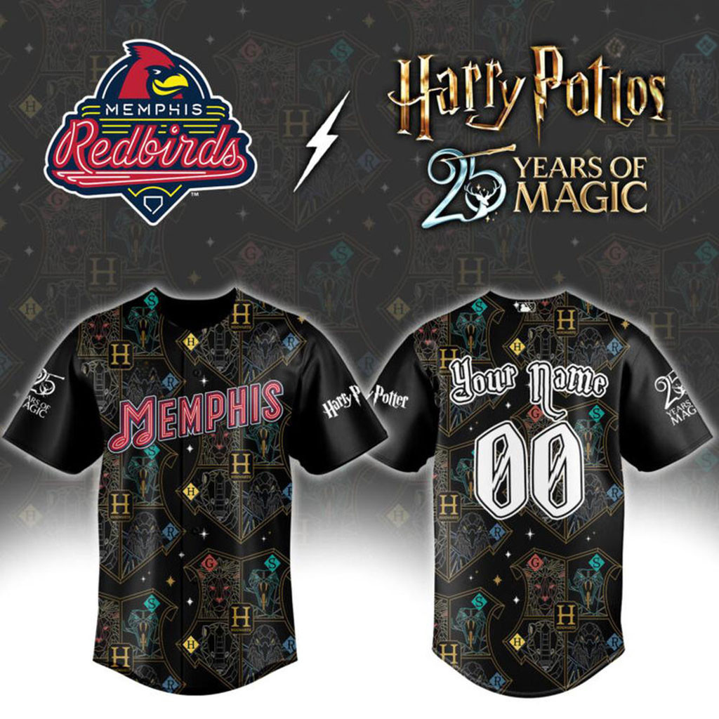 Personalized Memphis Redbirds Harry Potter Night Jersey Memphis Redbirds Merch Gift For Fans