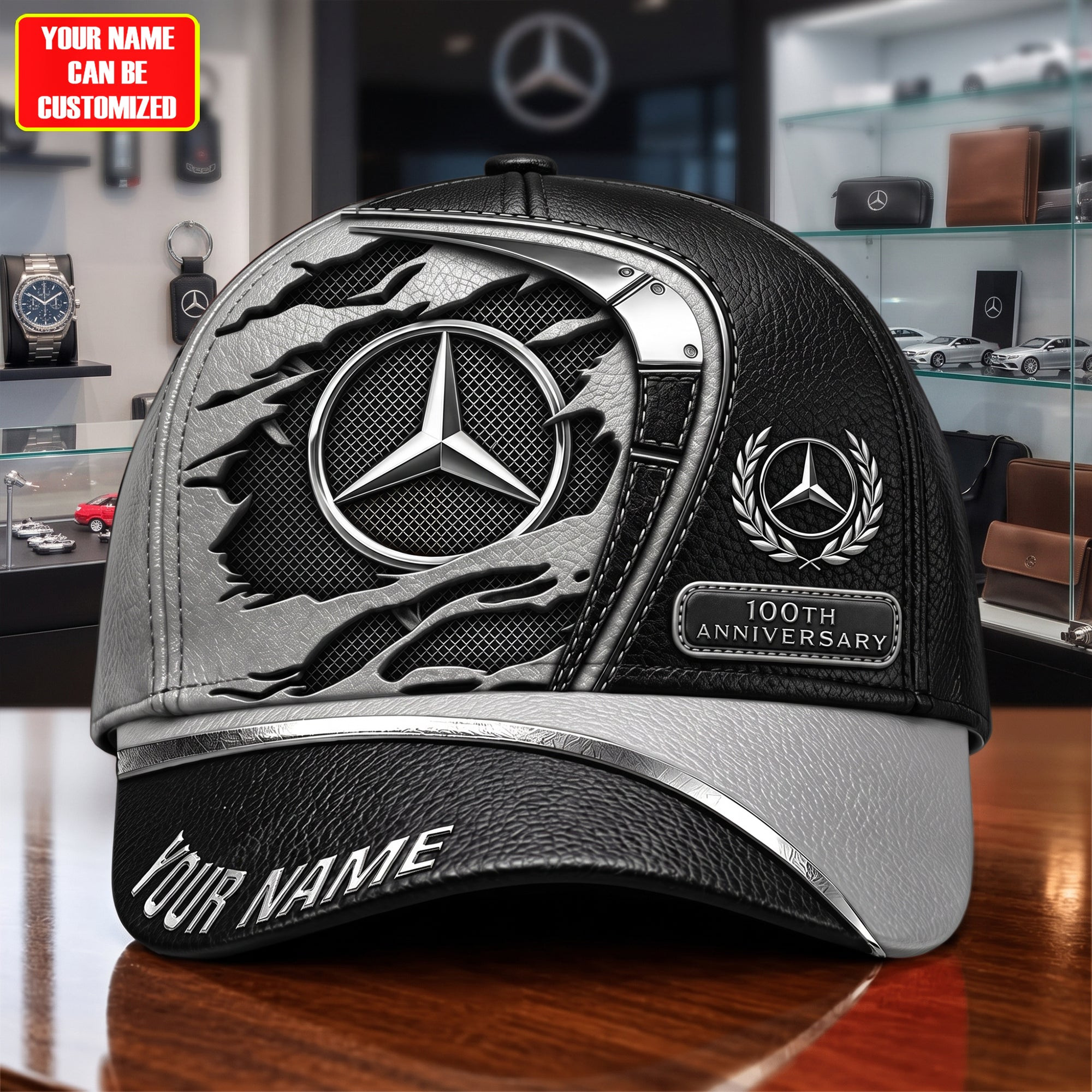 Personalized Merc 100th Anniversary Classic Hat Gift For Car Enthusiasts