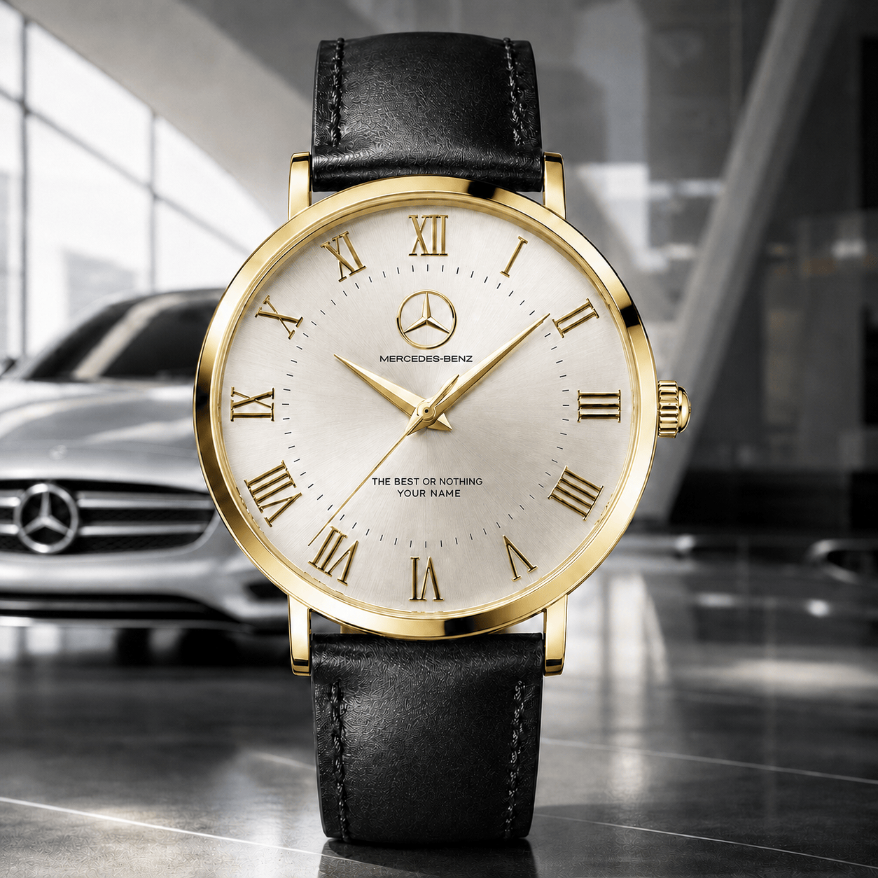 Personalized Merc Aurelius 1926 Leather Watch