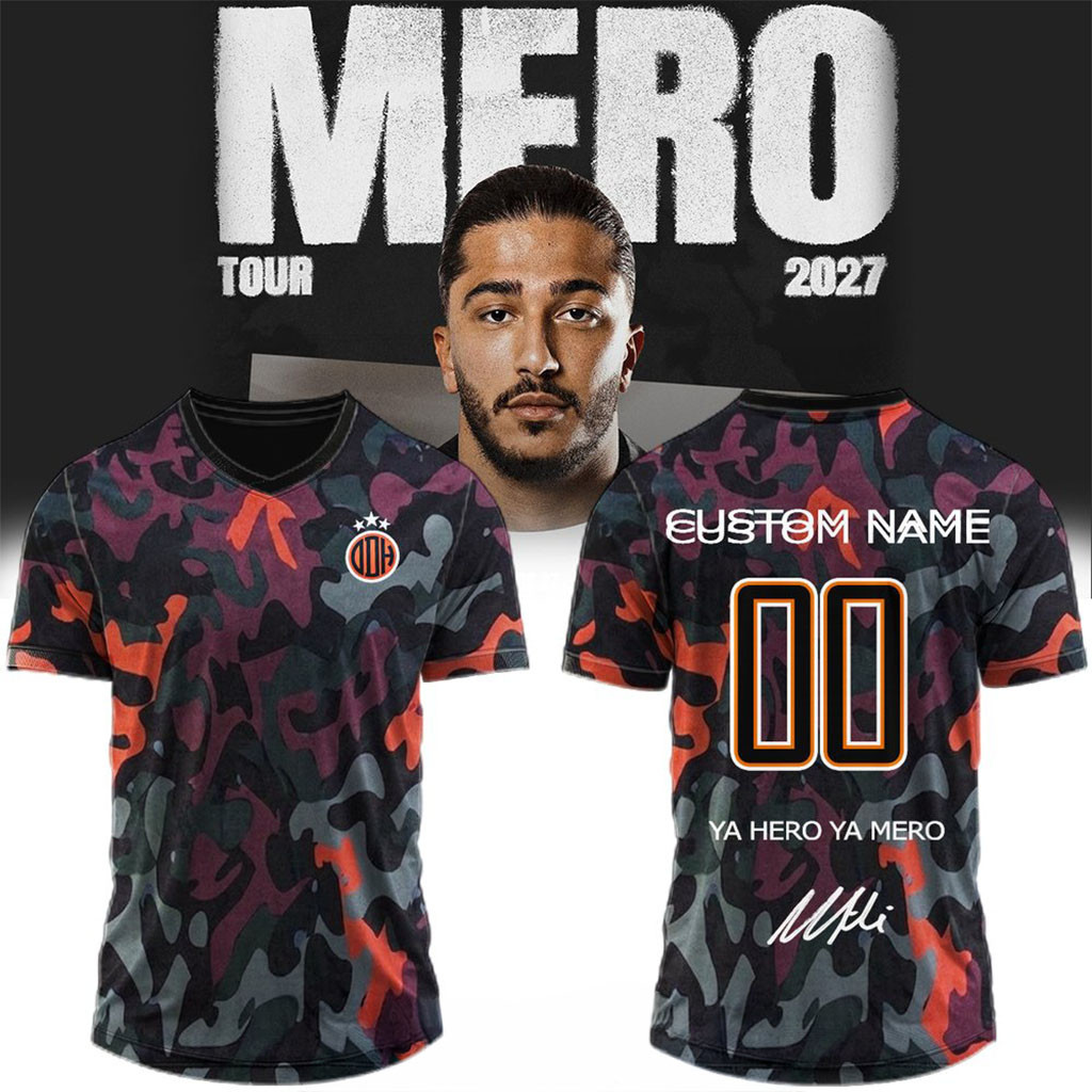 Personalized Mero Tour 2027 Football Jersey Ya Hero Ya Mero Jersey Mero Merch Rap Fan Gifts