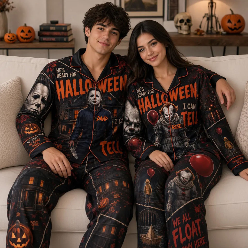 Personalized Michael Myers Horror Movie Pajama Set Michael Myers Merch Horror Fans Gifts