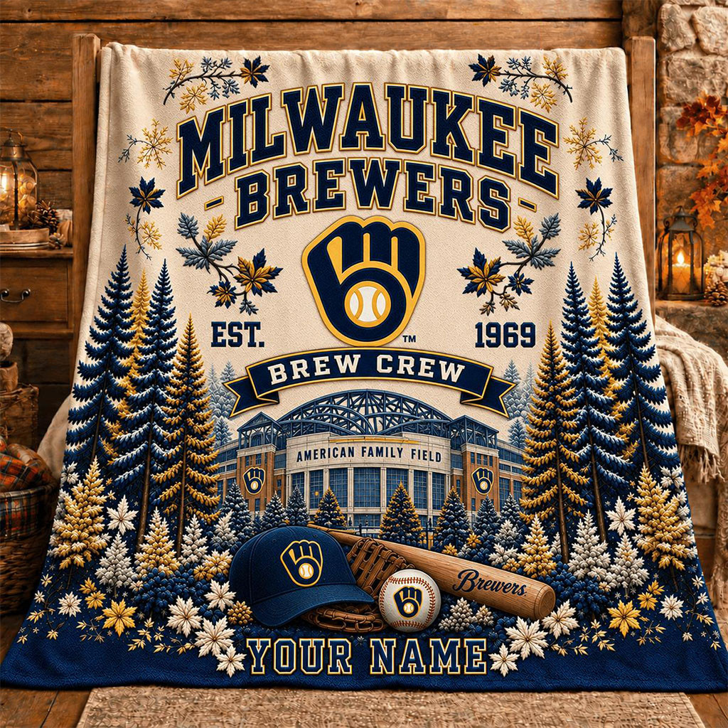 Personalized Milwaukee Brewers Brew Crew Blanket Brewers Merch Gift For Baseball Lovers Personalized Milwaukee Brewers Brew Crew Blanket Brewers Merch Gift For Baseball Lovers
