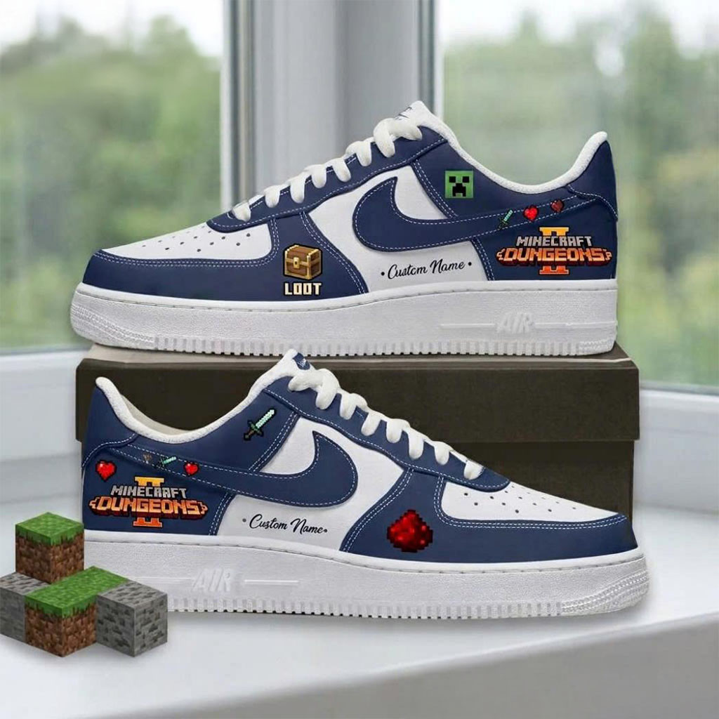 Personalized Minecraft Dungeons 2 RPG Game Shoes Sneakers Best Gift For Brothers