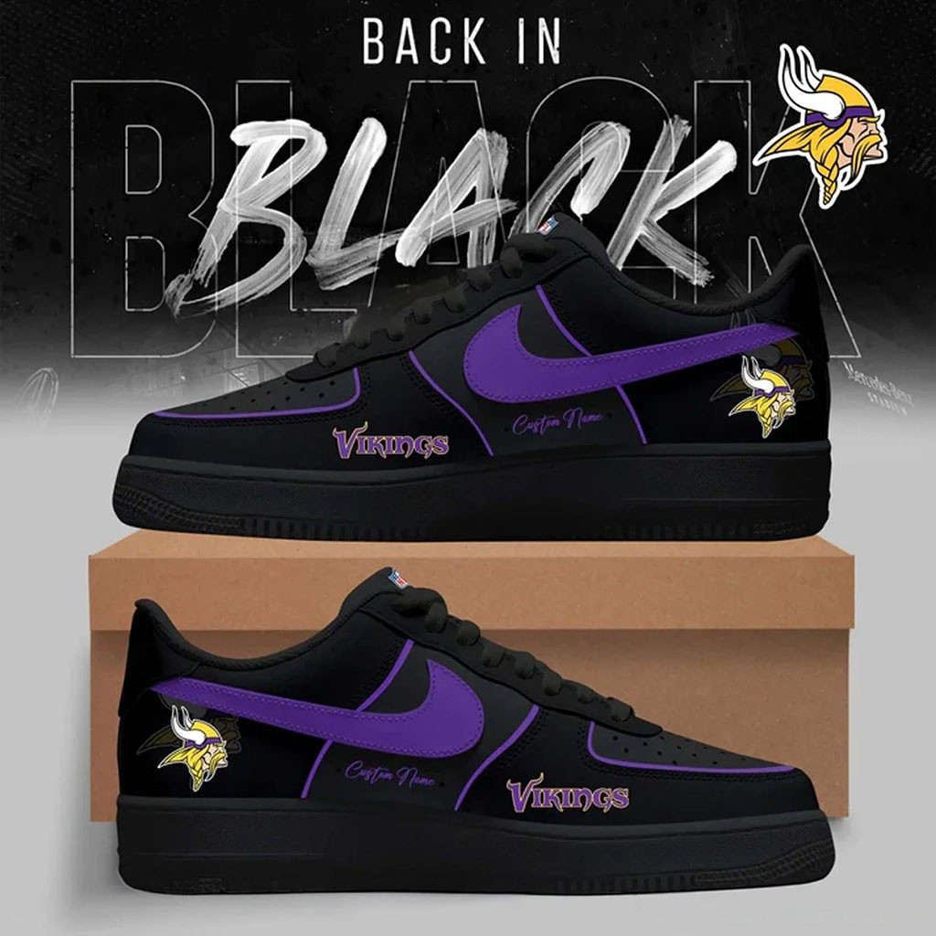 Personalized Minnesota Vikings Football Sneakers Vikings Merch Gifts For Football Fan