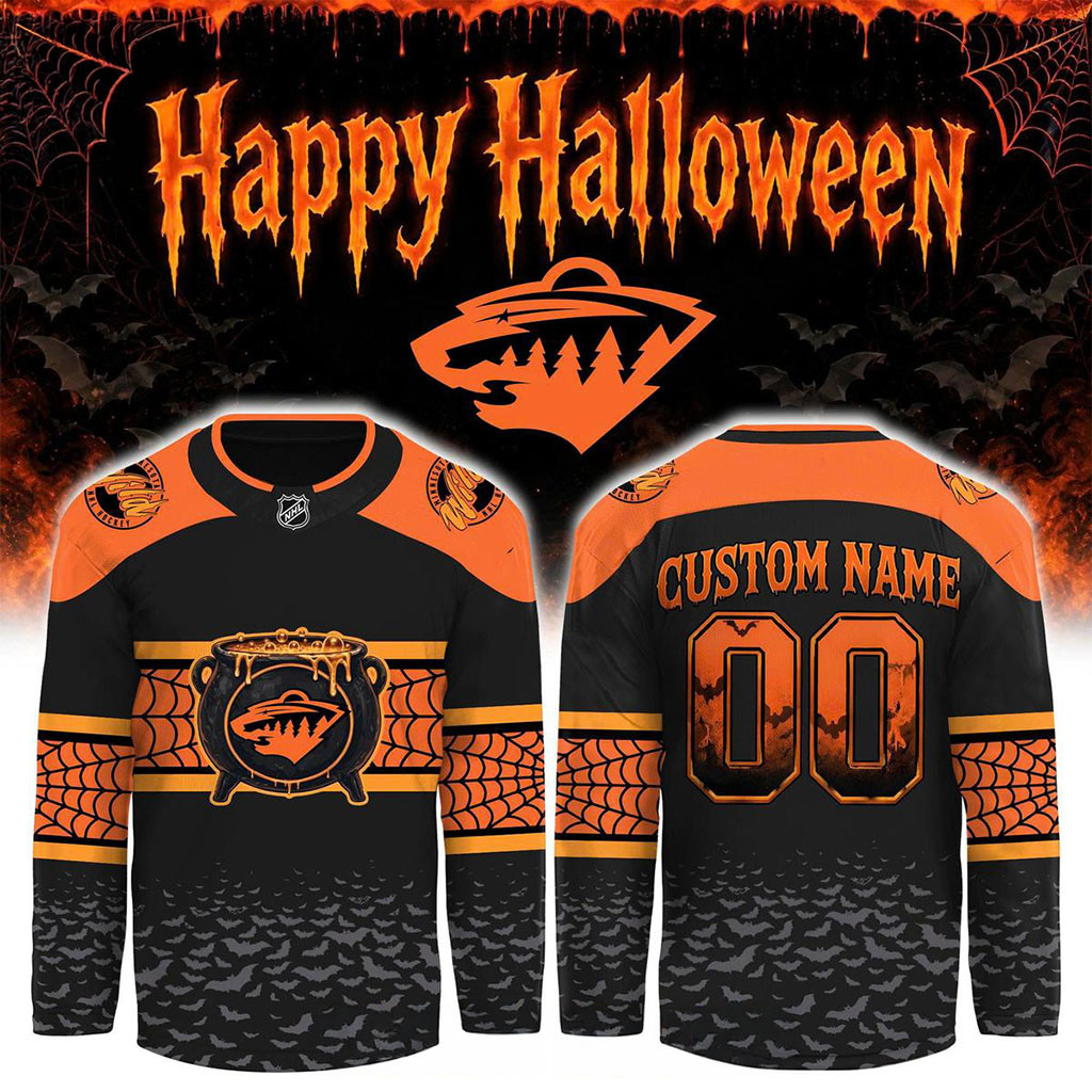 Personalized Minnesota Wild X Halloween Day 2026 Hockey Jersey MN Wild Merch Gift For Fans