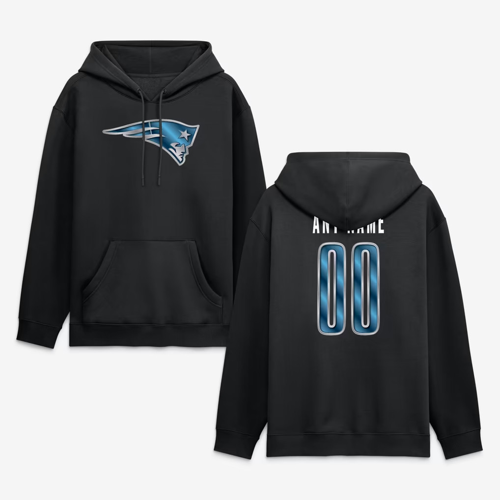 Personalized New England Patriots Merch 2026 Patriots Metallic Mascot Hoodie Football Fan Gear
