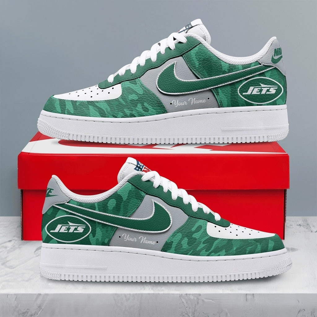 Personalized New York Jets End Zone Energy Sneakers NY Jets Merch Cool Football Gift Ideas