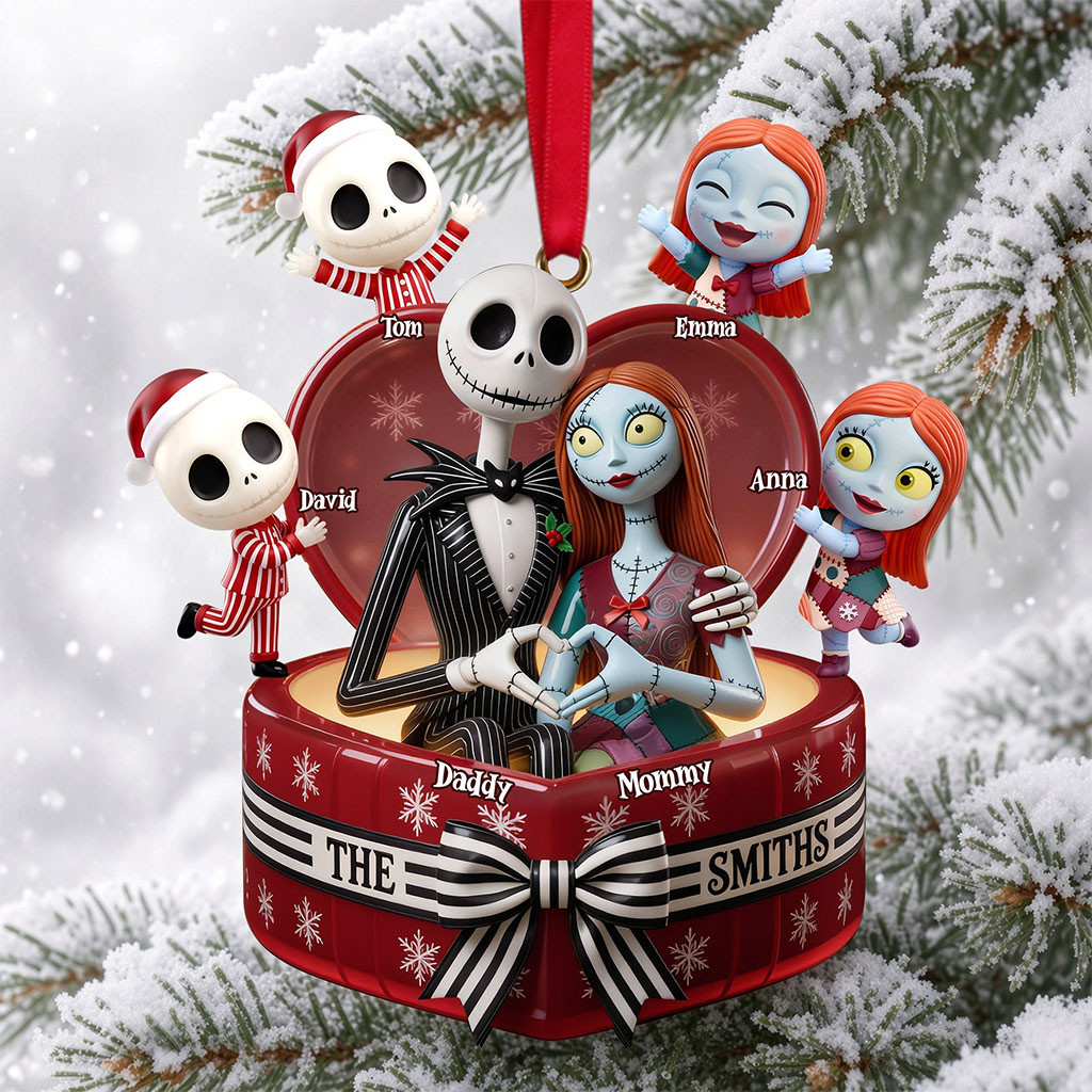 Personalized Nightmare Before Christmas Spooky Family Christmas Ornament Xmas Tree Decor Personalized Nightmare Before Christmas Spooky Family Christmas Ornament Xmas Tree Decor