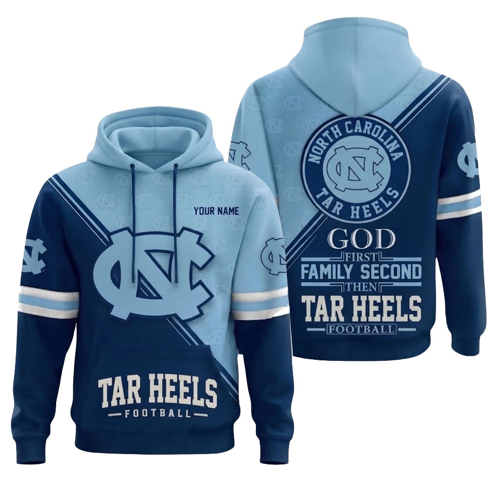 Personalized North Carolina Tar Heels Merch 2026 Faith Family Football Hoodie Best Gift For Fan Personalized North Carolina Tar Heels Merch 2026 Faith Family Football Hoodie Best Gift For Fan