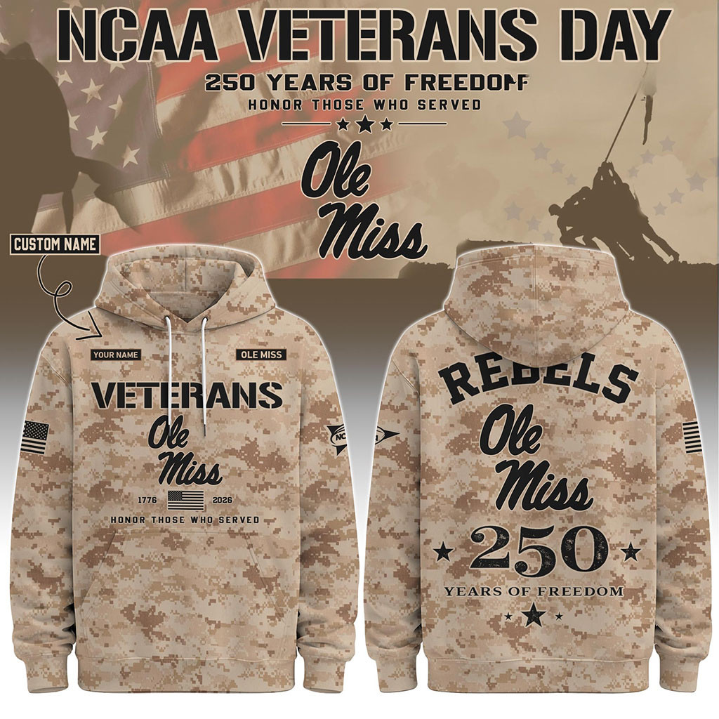 Personalized Ole Miss Rebels Merch Veterans Day 2026 Hoodie Best Gifts For Veterans Day