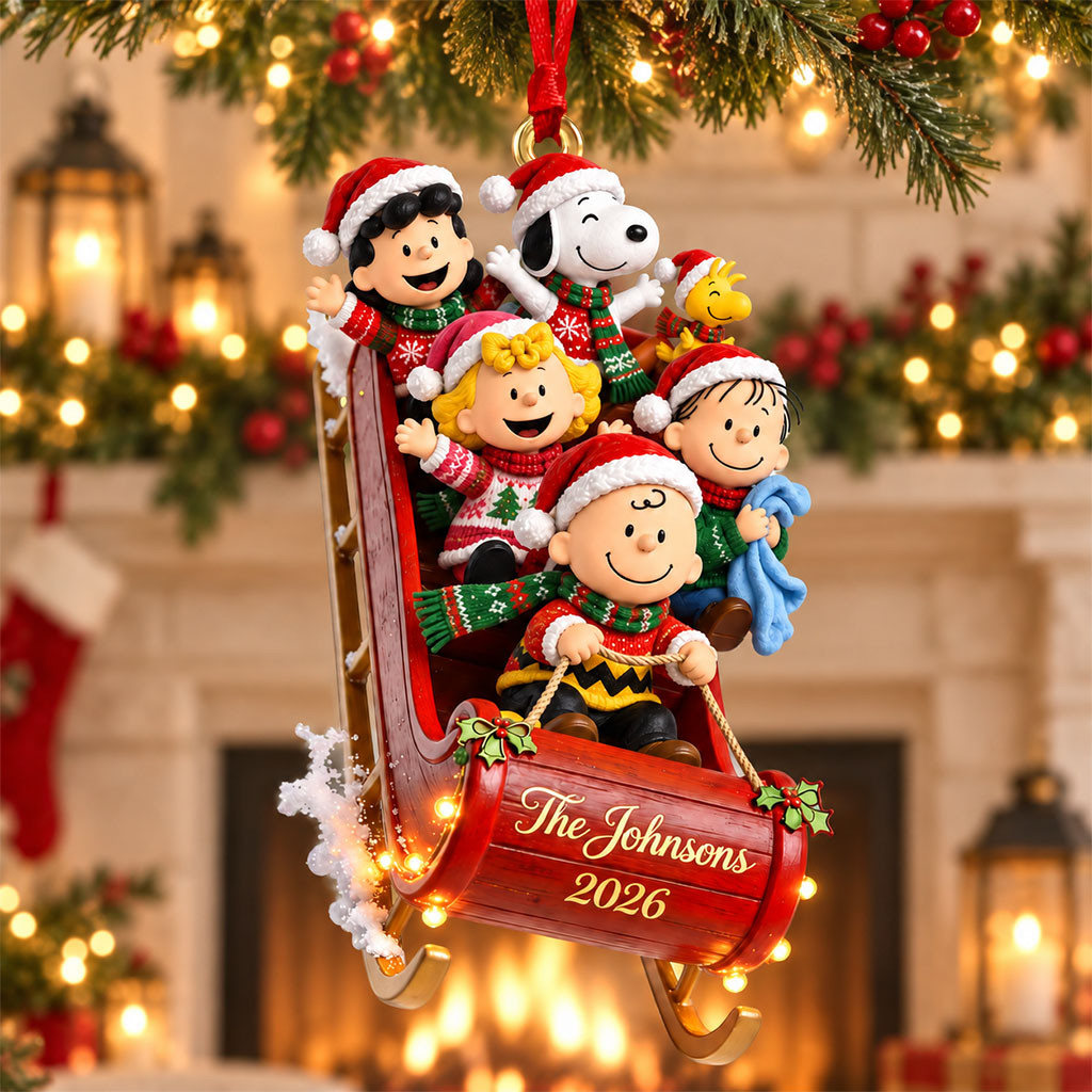 Personalized Peanuts Comic Friends Christmas Ornament Holiday Home Decor Xmas Gifts Personalized Peanuts Comic Friends Christmas Ornament Holiday Home Decor Xmas Gifts