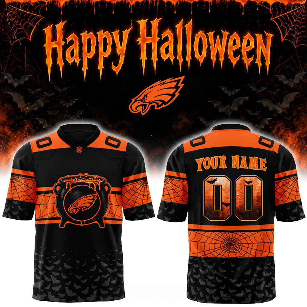 Personalized Philadelphia Eagles Halloween Day 2026 Spooky Game Football Jersey Eagles Merch