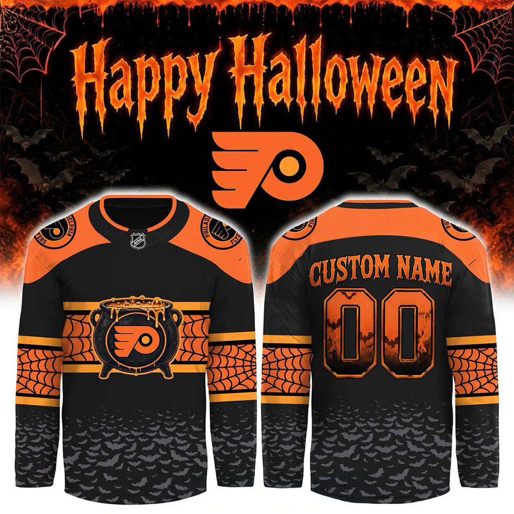 Personalized Philadelphia Flyers X Halloween Day 2026 Hockey Jersey Flyers Merch Fan Gifts