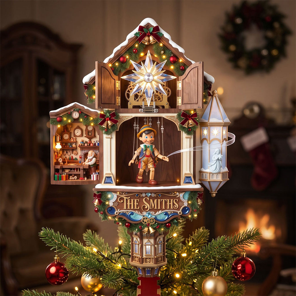 Personalized Pinocchio Little Wooden Boy Acrylic Christmas Tree Topper Xmas Gift For Family Personalized Pinocchio Little Wooden Boy Acrylic Christmas Tree Topper Xmas Gift For Family