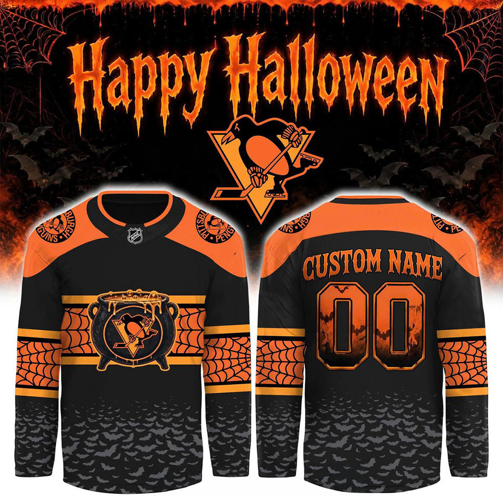 Personalized Pittsburgh Penguins X Halloween Day 2026 Hockey Jersey Pittsburgh Penguins Merch