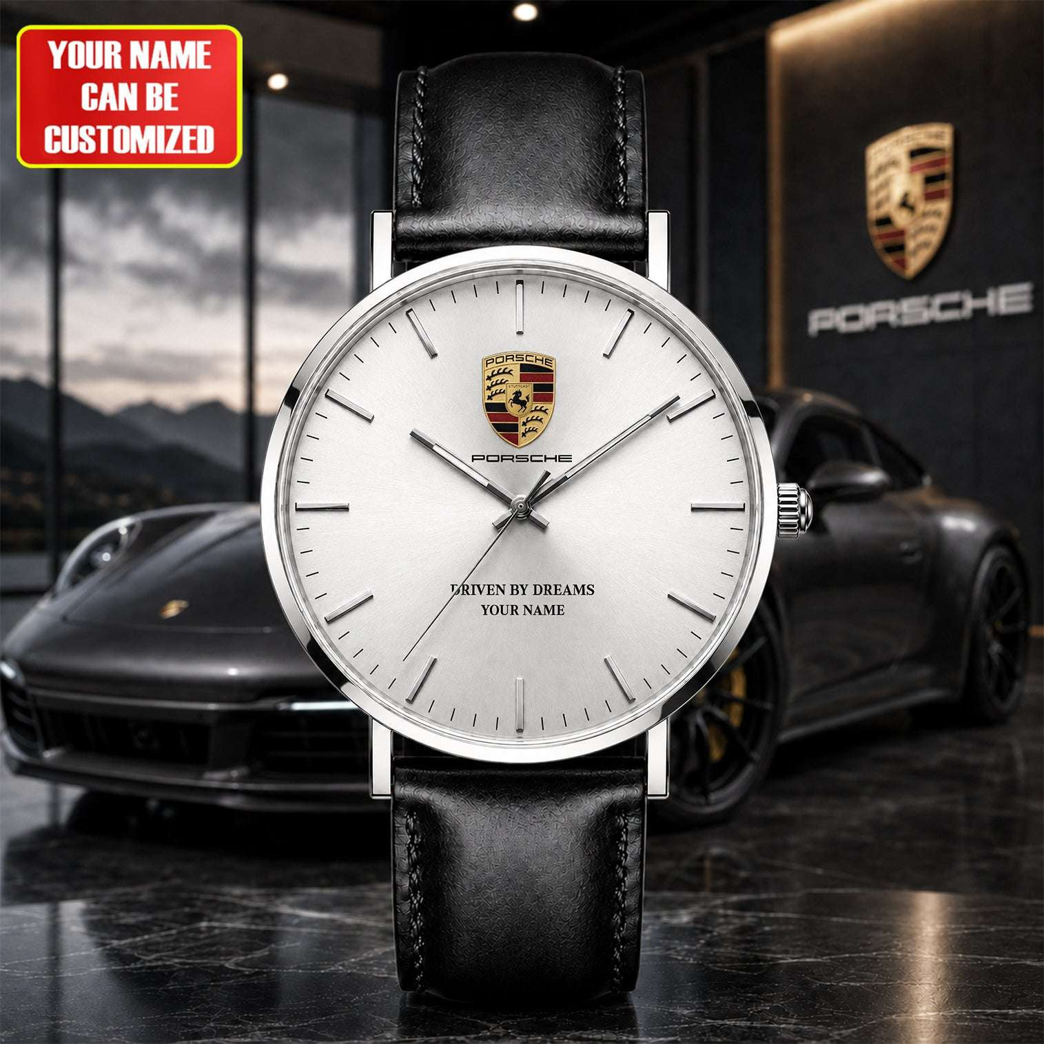 Personalized Pors Driven By Dreams 2026 Leather Watch Gift Ideas For Husband