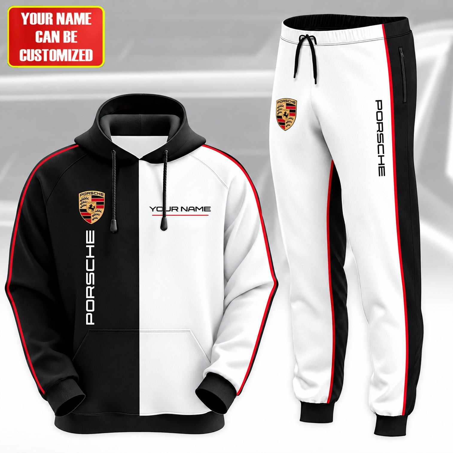 Personalized Pors Urban 2026 Hoodie and Sweatpants Set Best Birthday Gift For Car Lovers