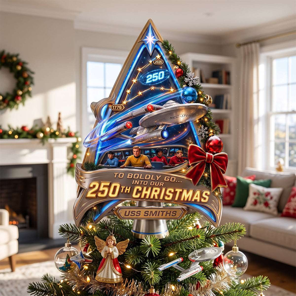 Personalized Precious Journey Christmas Tree Topper Holiday Home Decor Christmas Gifts Ideas