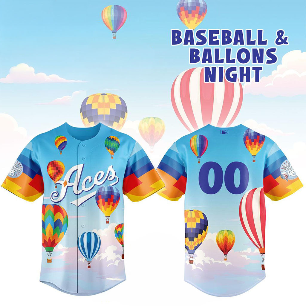 Personalized Reno Aces x Baseball And Balloons Night 2026 Jersey Reno Aces Merch Fans Gifts