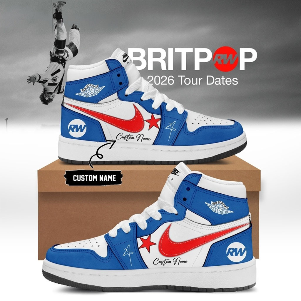 Personalized Robbie Williams Merch BRITPOP World Tour 2026 Sneakers Gift For Music Lovers Personalized Robbie Williams Merch BRITPOP World Tour 2026 Sneakers Gift For Music Lovers