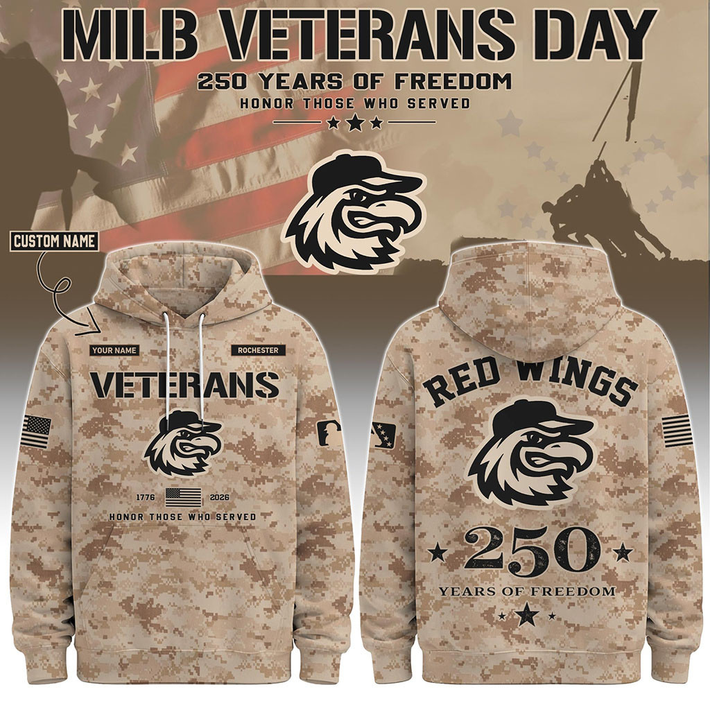 Personalized Rochester Red Wings Merch Veterans Day 2026 Hoodie Patriots Gifts For Dad Personalized Rochester Red Wings Merch Veterans Day 2026 Hoodie Patriots Gifts For Dad