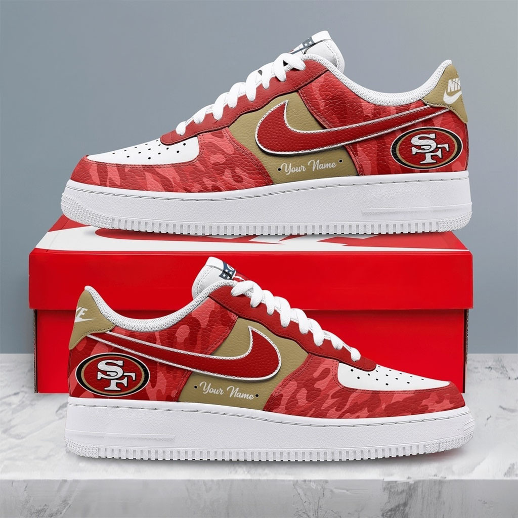 Personalized San Francisco 49ers End Zone Energy Sneakers SF 49ers Merch Great Football Gifts