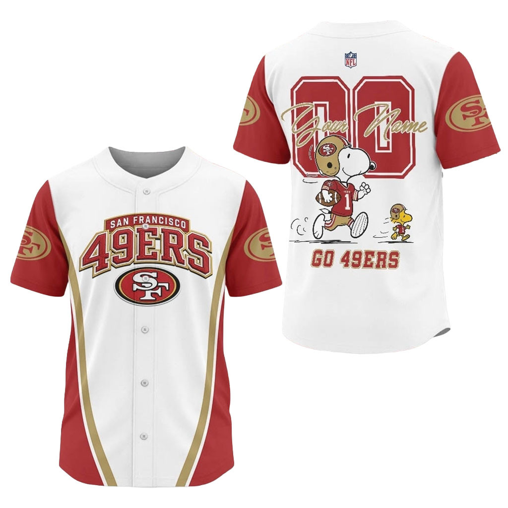 Personalized San Francisco 49ers X Snoopy Ultimate Game Day Jersey 49ers Merch Gift For Fans