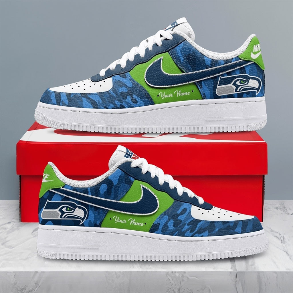 Personalized Seattle Seahawks Merch End Zone Energy Sneakers Football Related Gifts