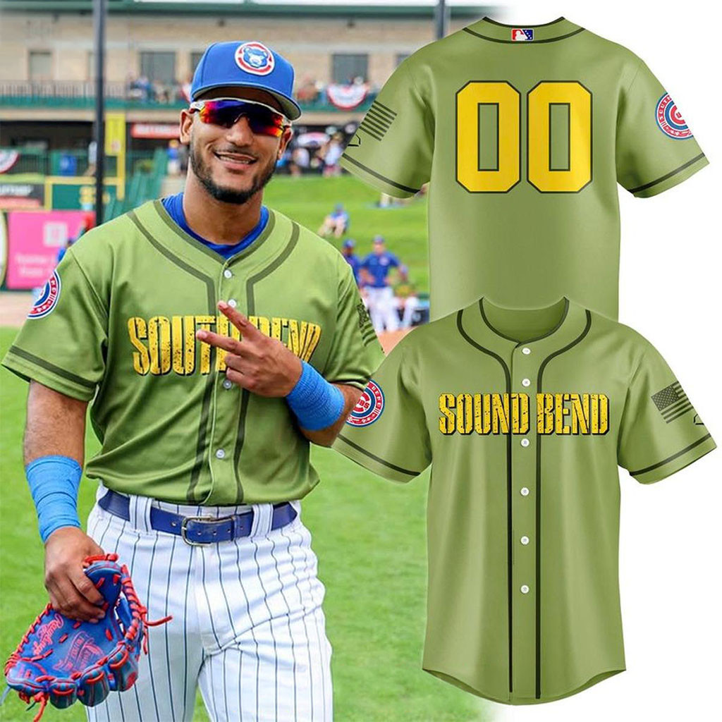 Personalized South Bend Cubs 2026 Military Night Green Baseball Jersey SB Cubs Merch Fan Gifts