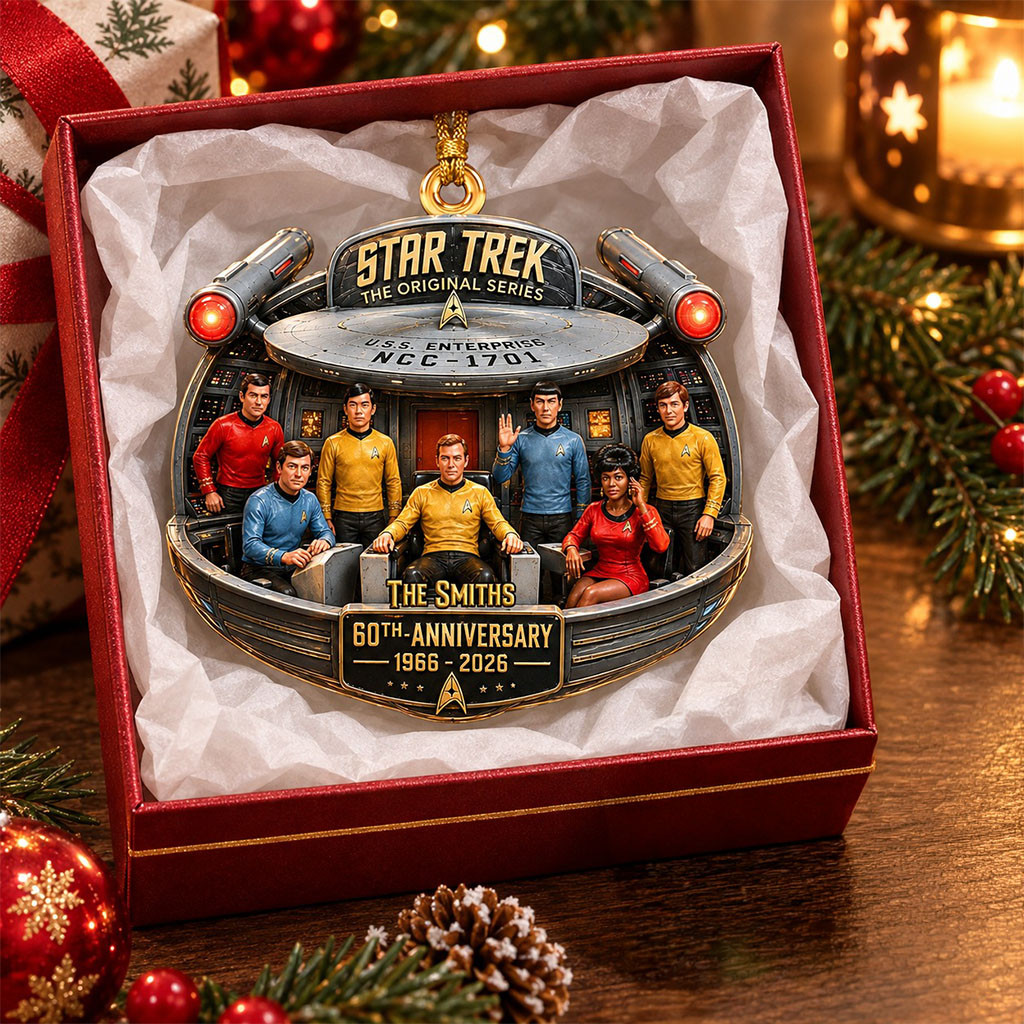 Personalized Star Trek Precious Journey 60th Anniversary Christmas Ornament Star Trek Merch Personalized Star Trek Precious Journey 60th Anniversary Christmas Ornament Star Trek Merch