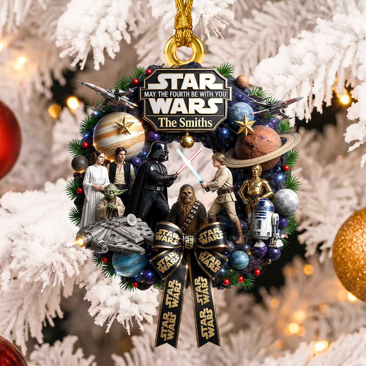 Personalized Star Wars Christmas Ornament May The Fourth Be With You Star Wars Merch Fan Gifts