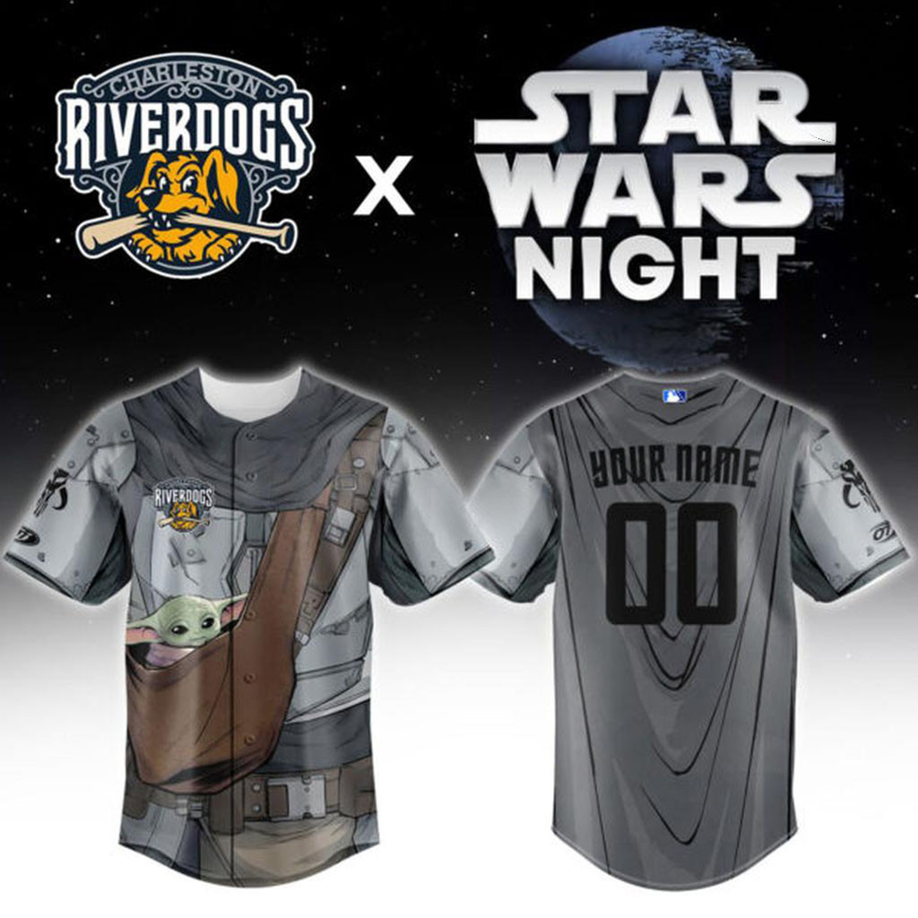 Personalized Star Wars Night X Charleston RiverDogs Baseball Jersey RiverDogs Merch Fan Gifts Personalized Star Wars Night X Charleston RiverDogs Baseball Jersey RiverDogs Merch Fan Gifts