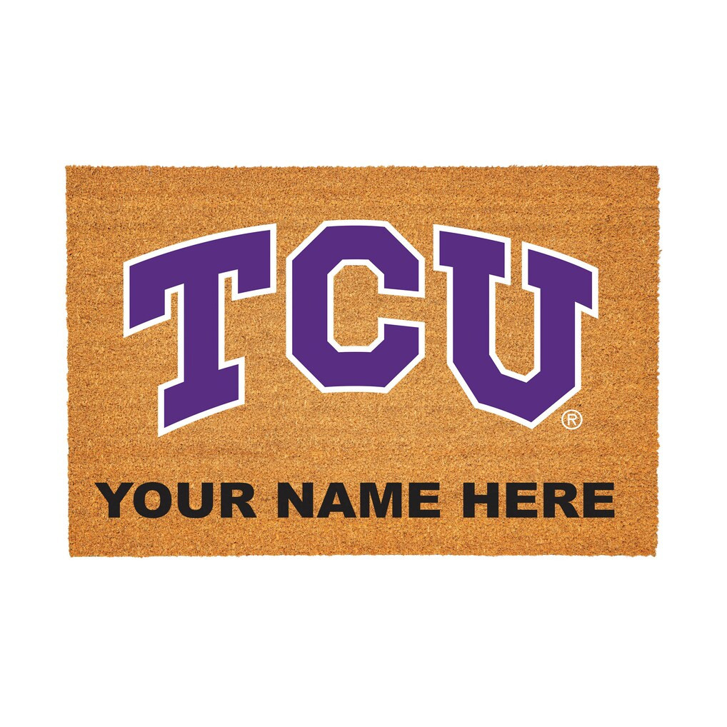 Personalized TCU Horned Frogs Merch 2026 TCU Horned Frogs Team Logo Door Mat Front Porch Decor