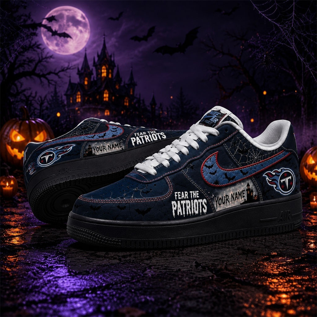 Personalized Tennessee Titans Fear The Team Halloween Sneakers Titans Merch Halloween Presents