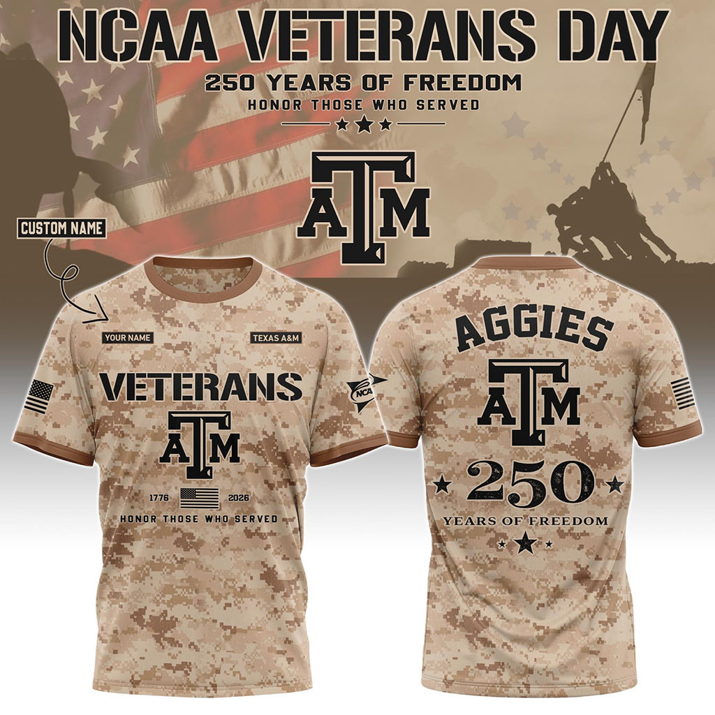 Personalized Texas A&M Merch Veterans Day 2026 T-Shirt Honor Those Who Served Shirt Fan Gifts Personalized Texas A&M Merch Veterans Day 2026 T-Shirt Honor Those Who Served Shirt Fan Gifts