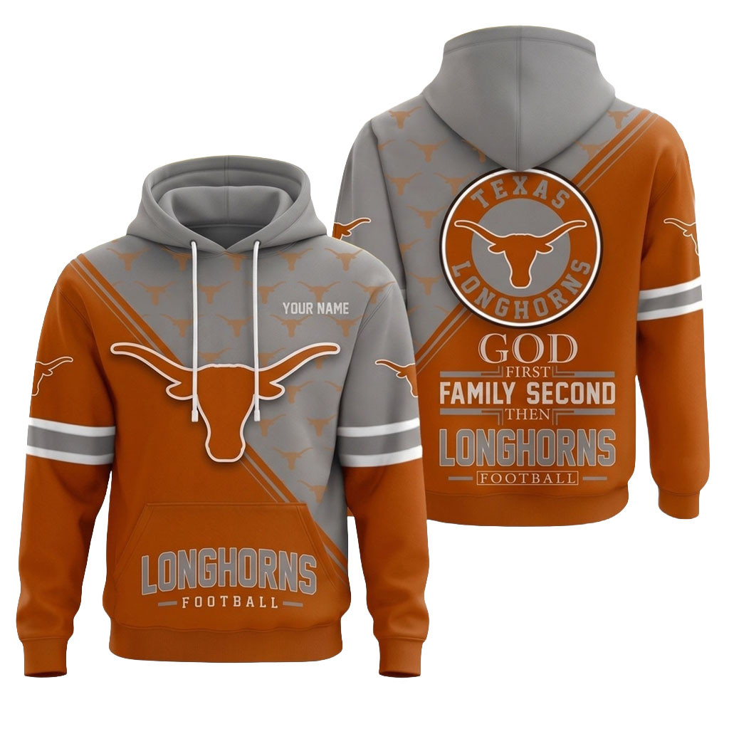 Personalized Texas Longhorns 2026 Faith Family Football Hoodie Texas Longhorns Football Merch