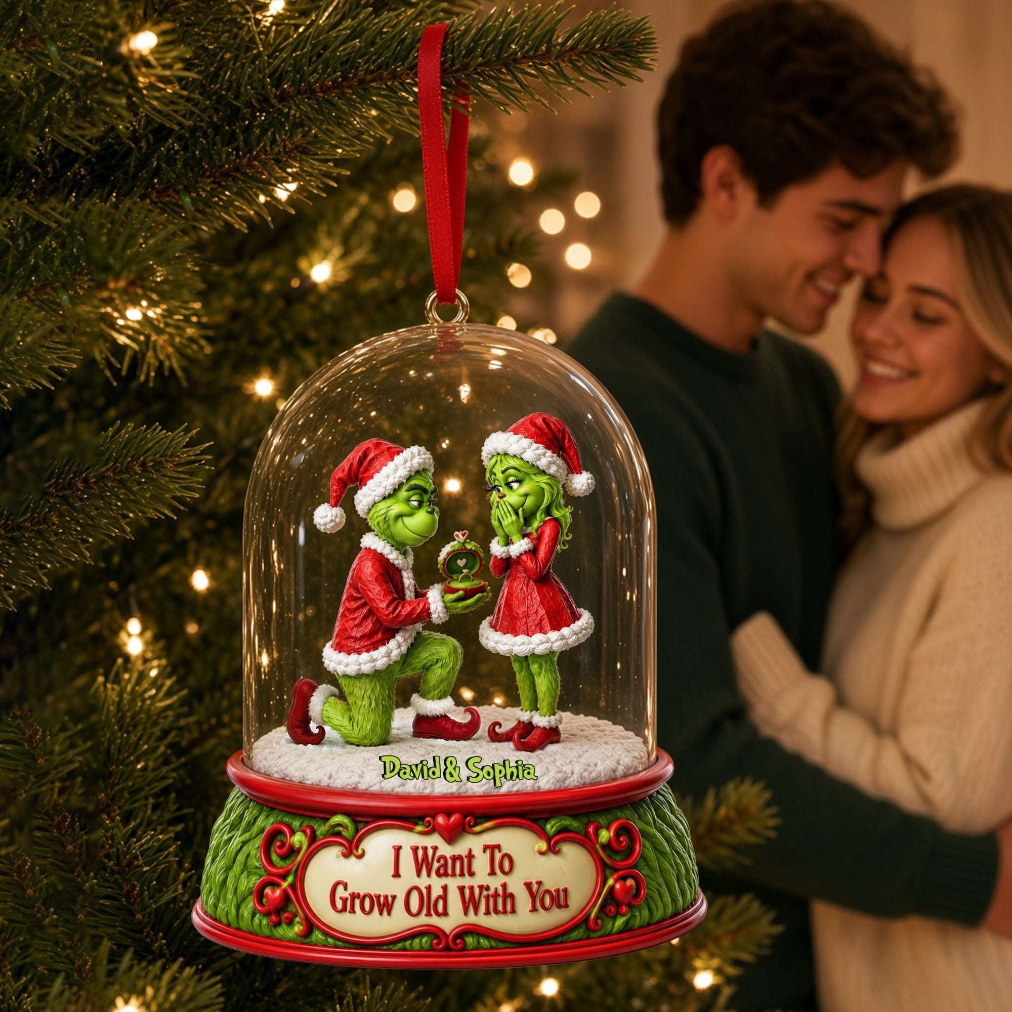 Personalized The Grinch Forever Love Christmas Acrylic Ornament Xmas Decor Gift For Couples Personalized The Grinch Forever Love Christmas Acrylic Ornament Xmas Decor Gift For Couples