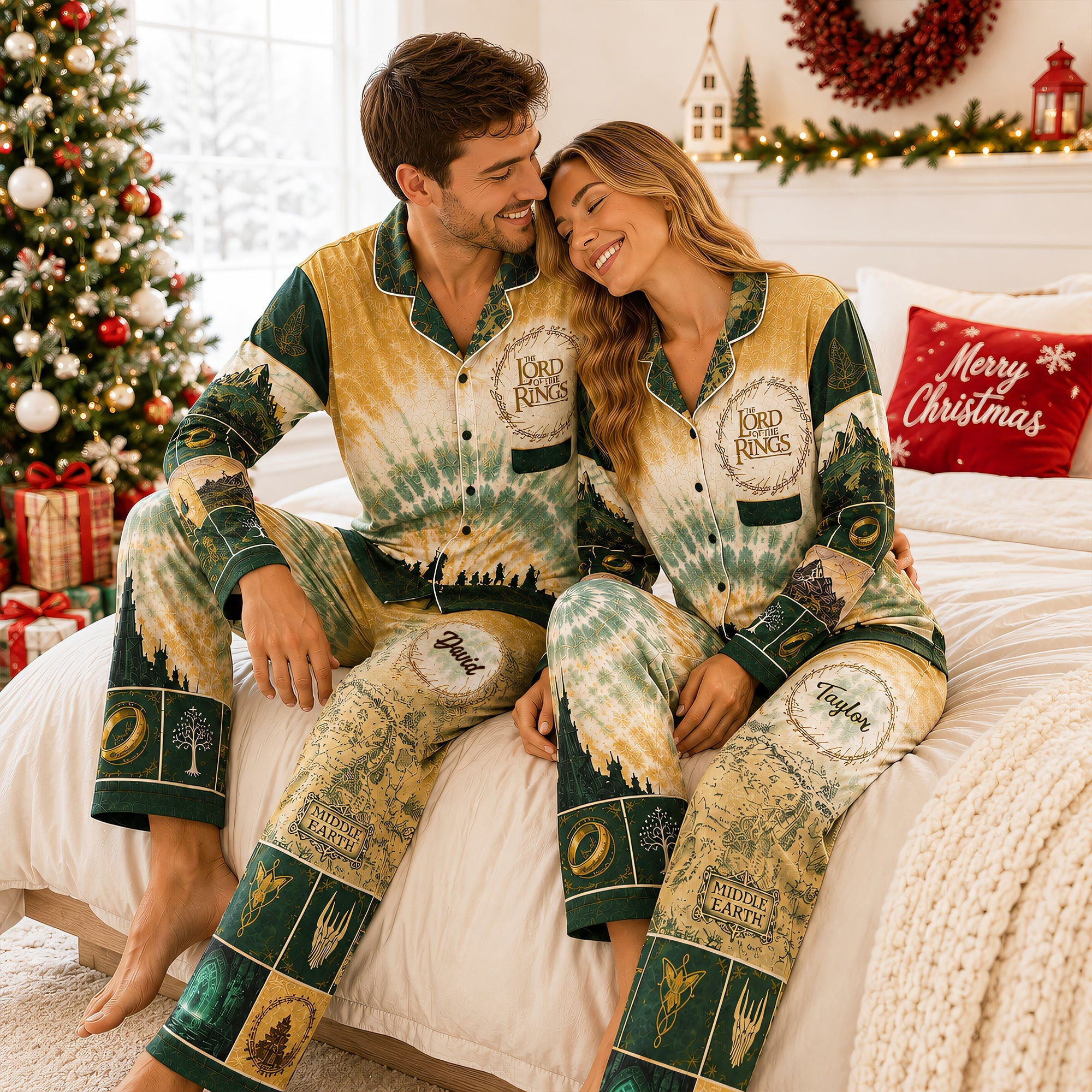 Personalized The Lord Of The Rings Ancient Realm Pajama Set LOTR Merch Present For Movie Fans
